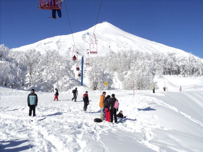 Nieve en el volcán Villarrica